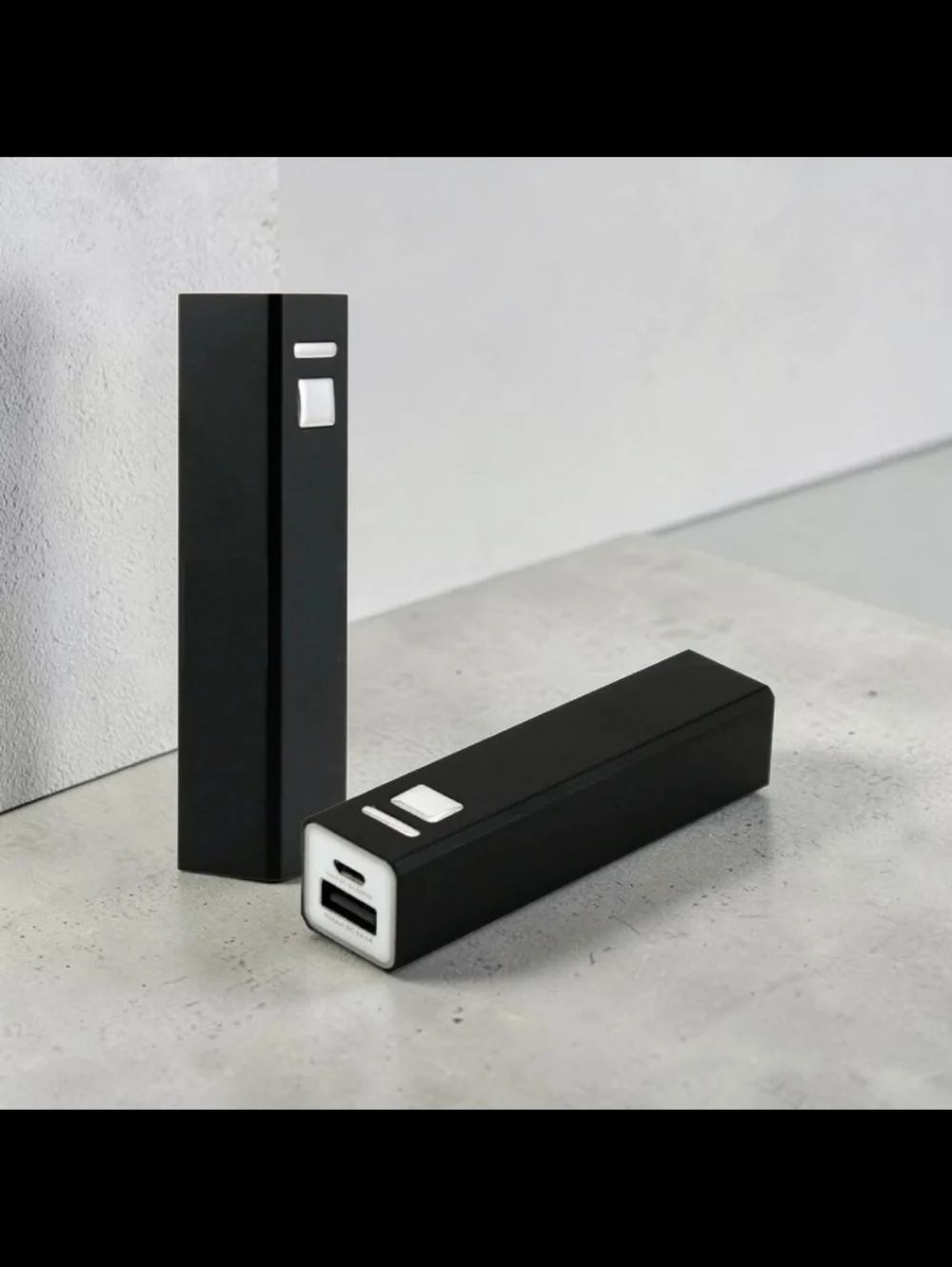 (Lot Of 2) Universal Power Bank Model CPP-3792 With USB Power Cords Color Black.